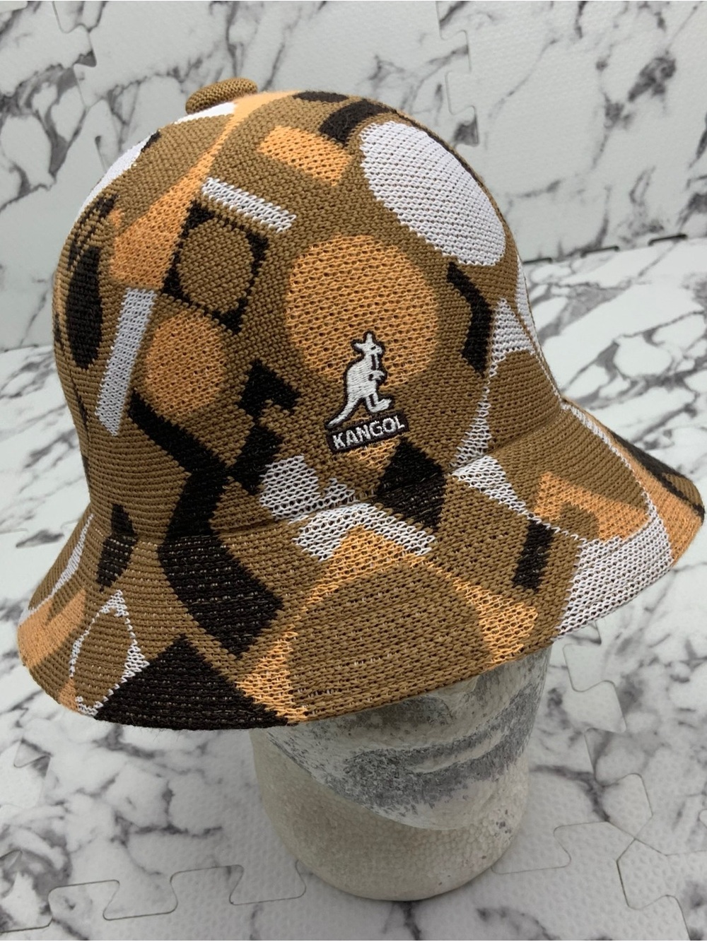 Men’s Kangol Caramel | Wheat | White Gadget Casual Hat NWT